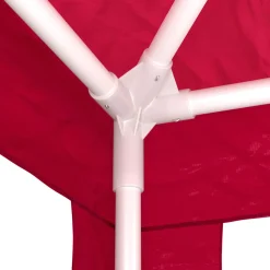 Pavillon LINU 6 x 3 m rot inkl. 6 Seitenwände
