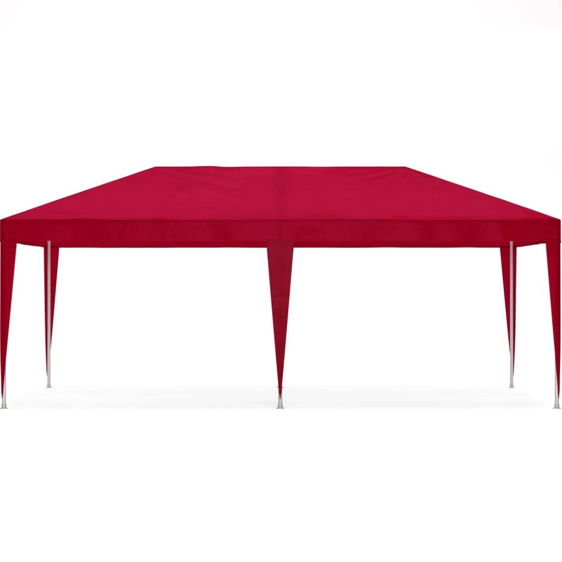 Pavillon LINU 6 x 3 m rot inkl. 6 Seitenwände
