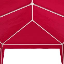 Pavillon LINU 6 x 3 m rot inkl. 6 Seitenwände