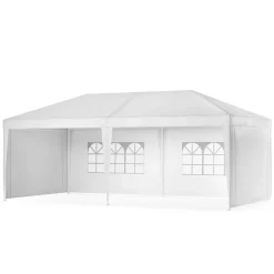 Pavillon LINU 6 x 3 m weiss inkl. 6 Seitenwände