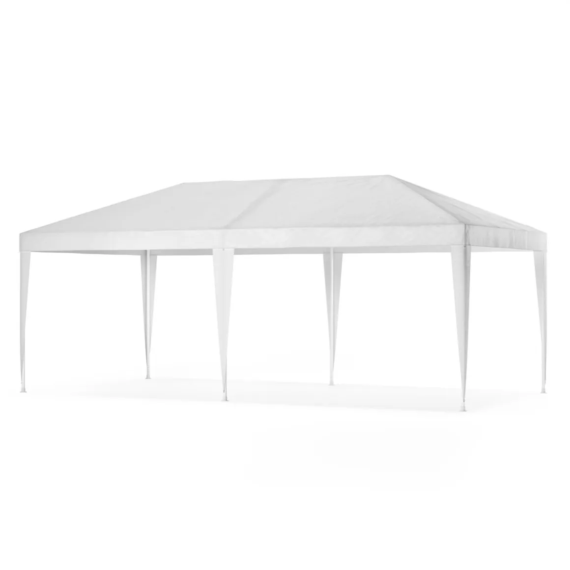 Pavillon LINU 6 x 3 m weiss inkl. 6 Seitenwände