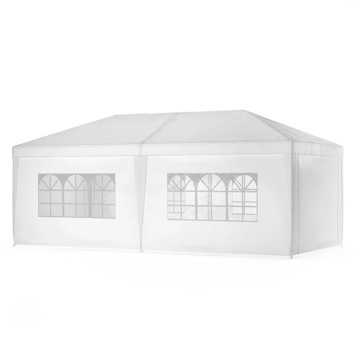 Pavillon LINU 6 x 3 m weiss inkl. 6 Seitenwände