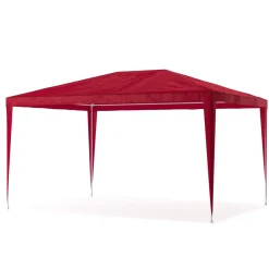 Pavillon NELLE 4 x 3 m rot inkl. 4 Seitenwände