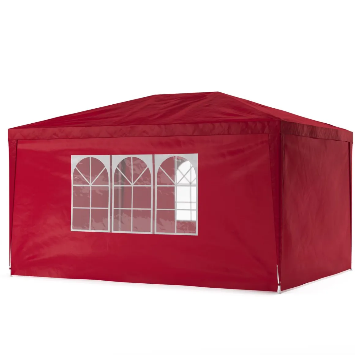 Pavillon NELLE 4 x 3 m rot inkl. 4 Seitenwände