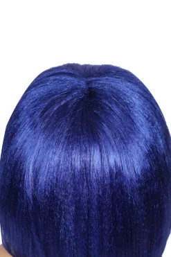 Perücke Pagenschnitt blau