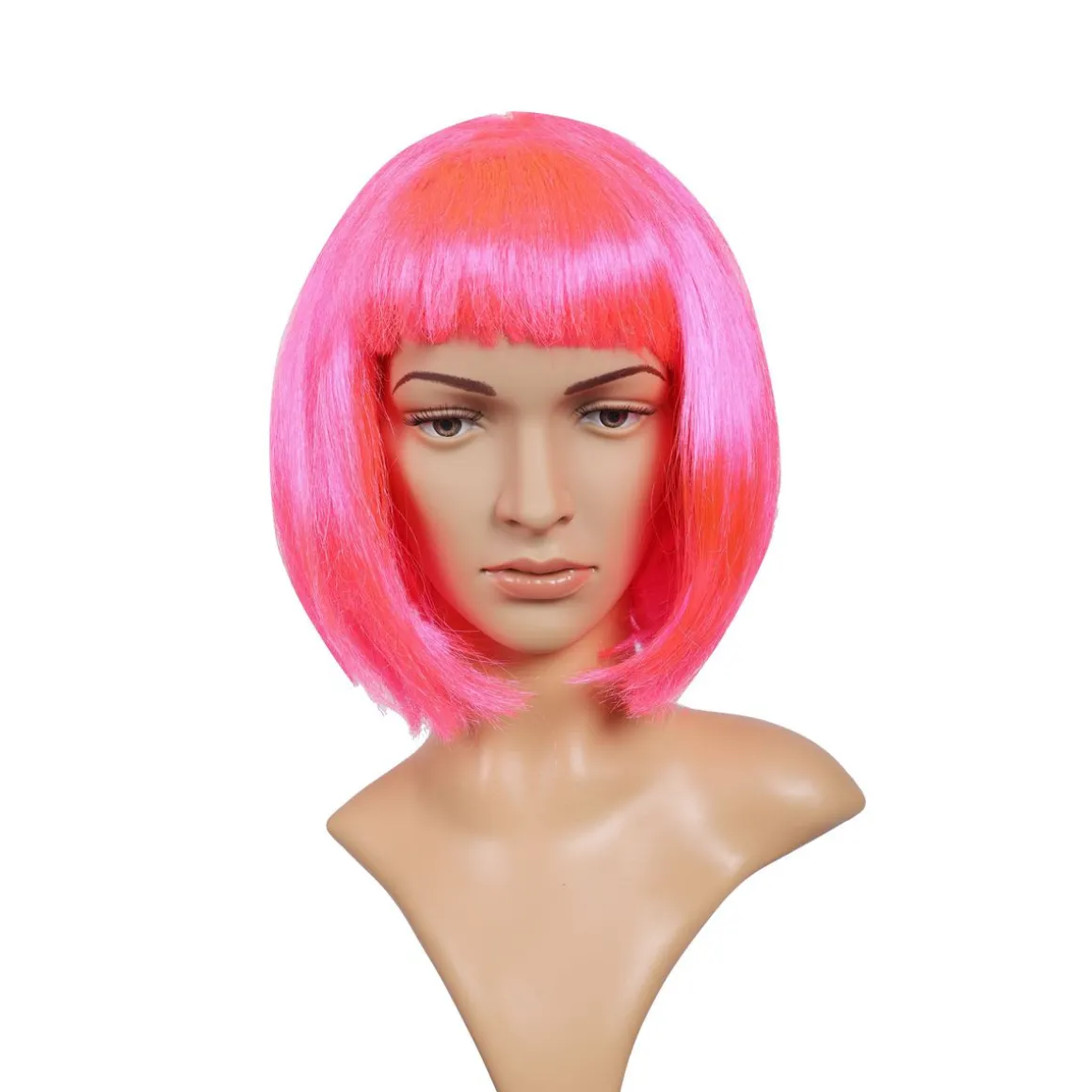 Perücke Pagenschnitt pink