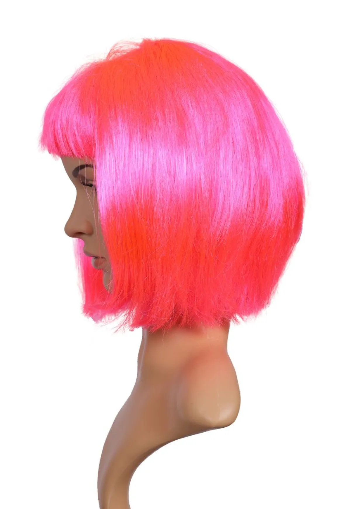 Perücke Pagenschnitt pink