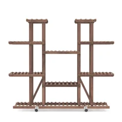 Pflanzenregal Holz 113 x 33 x 120 cm natur