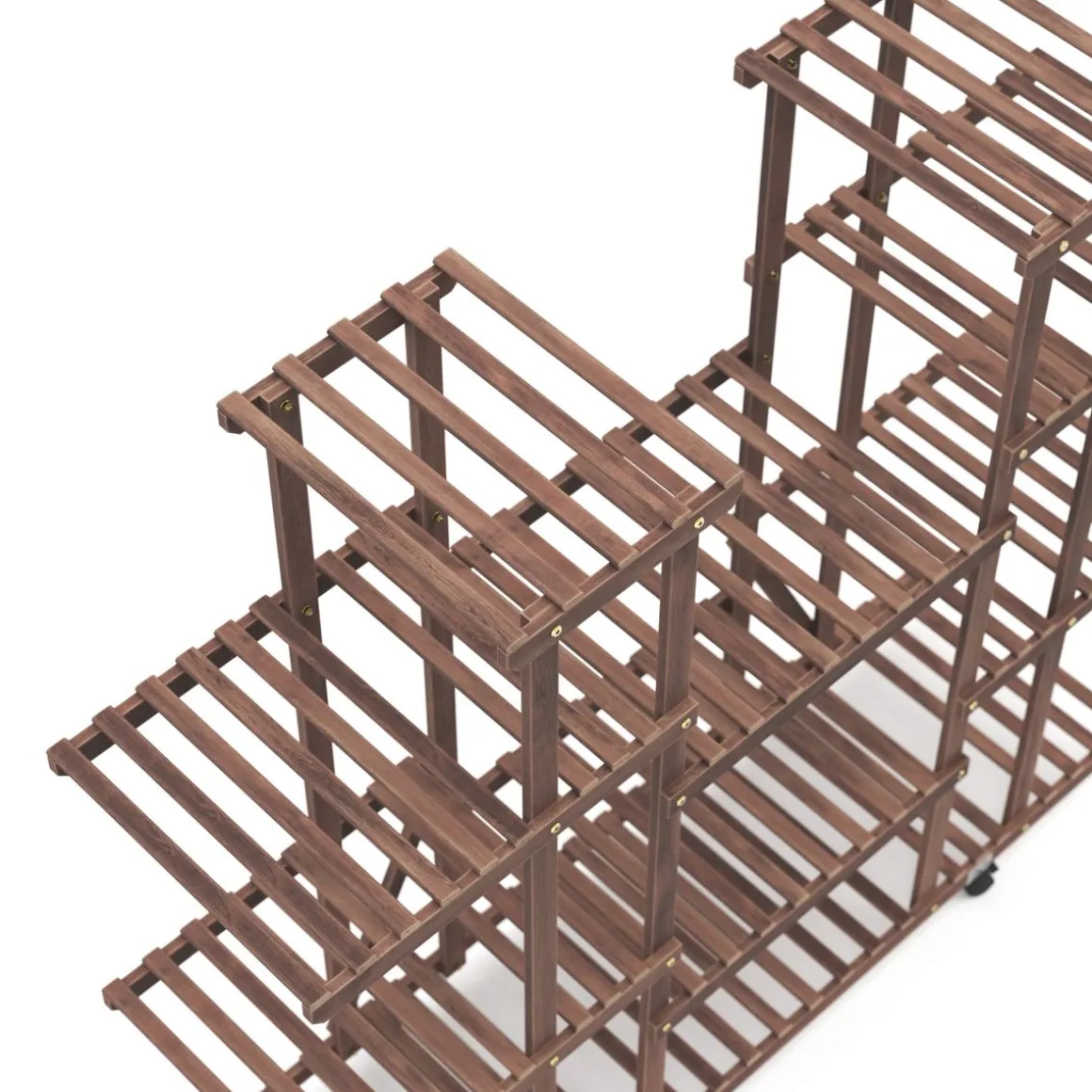 Pflanzenregal Holz 113 x 33 x 120 cm natur