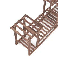 Pflanzenregal Holz 97 x 25 x 96 cm natur