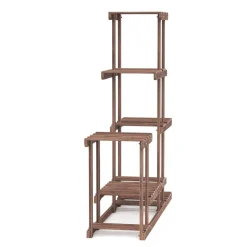 Pflanzenregal Holz 97 x 25 x 96 cm natur