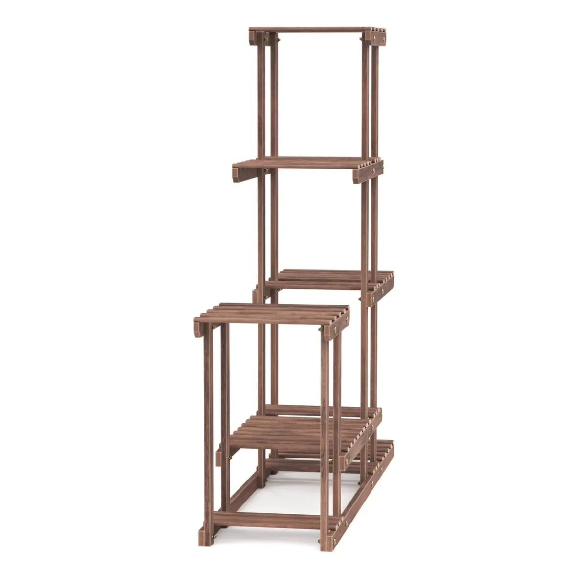 Pflanzenregal Holz 97 x 25 x 96 cm natur