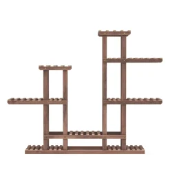 Pflanzenregal Holz 96 x 25 x 96 cm natur