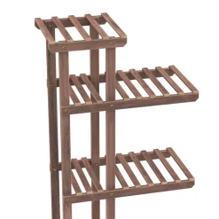 Pflanzenregal Holz 96 x 25 x 96 cm natur