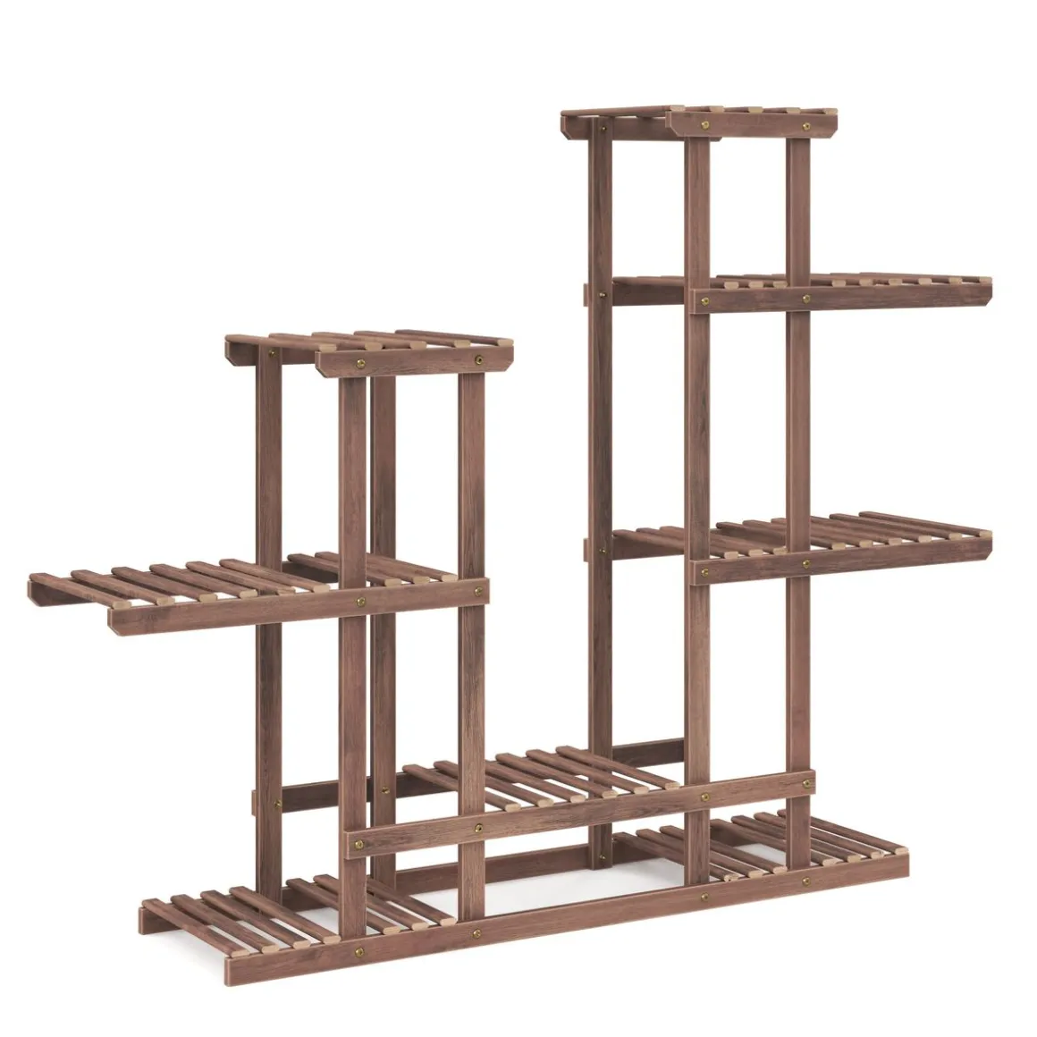 Pflanzenregal Holz 96 x 25 x 96 cm natur