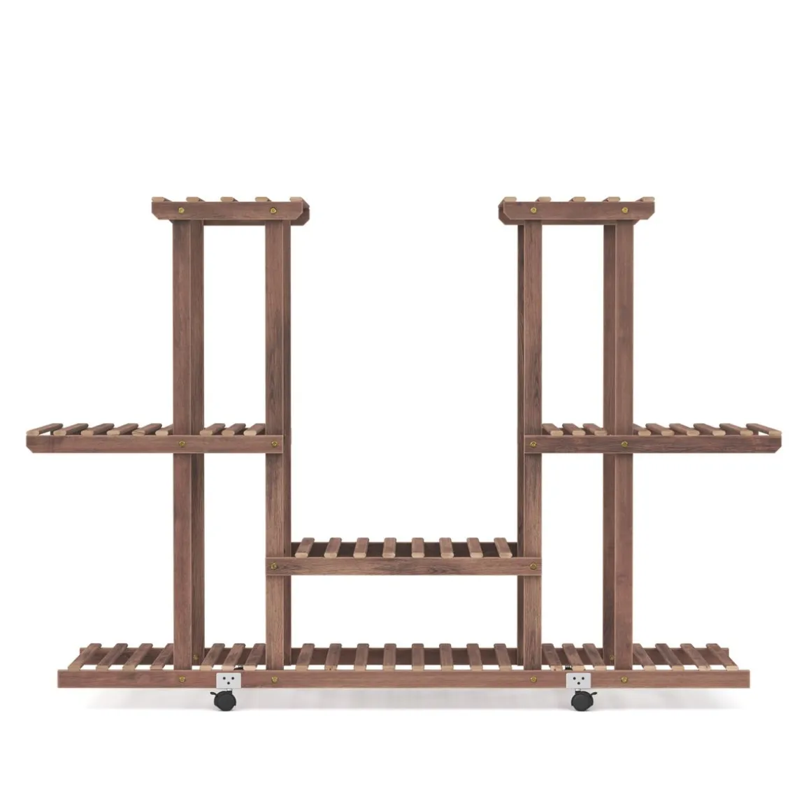 Pflanzenregal Holz 114 x 33 x 80 cm natur