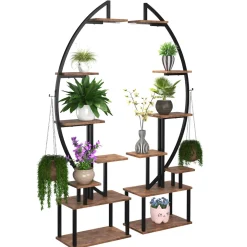 Pflanzenregal Vintage BONITA mit Licht 55 x 166 cm 2er Set