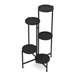 Pflanzenregal 48 x 48 x 80 cm schwarz