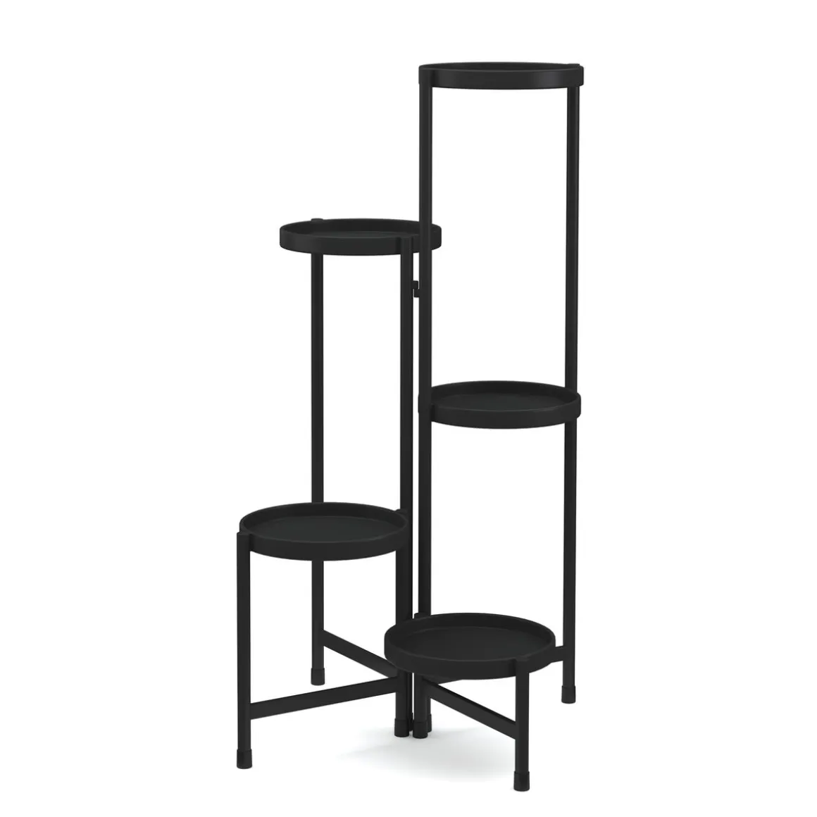 Pflanzenregal 48 x 48 x 80 cm schwarz