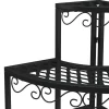 Pflanzenregal 87 x 60 x 60 cm schwarz