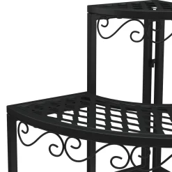 Pflanzenregal 87 x 60 x 60 cm schwarz