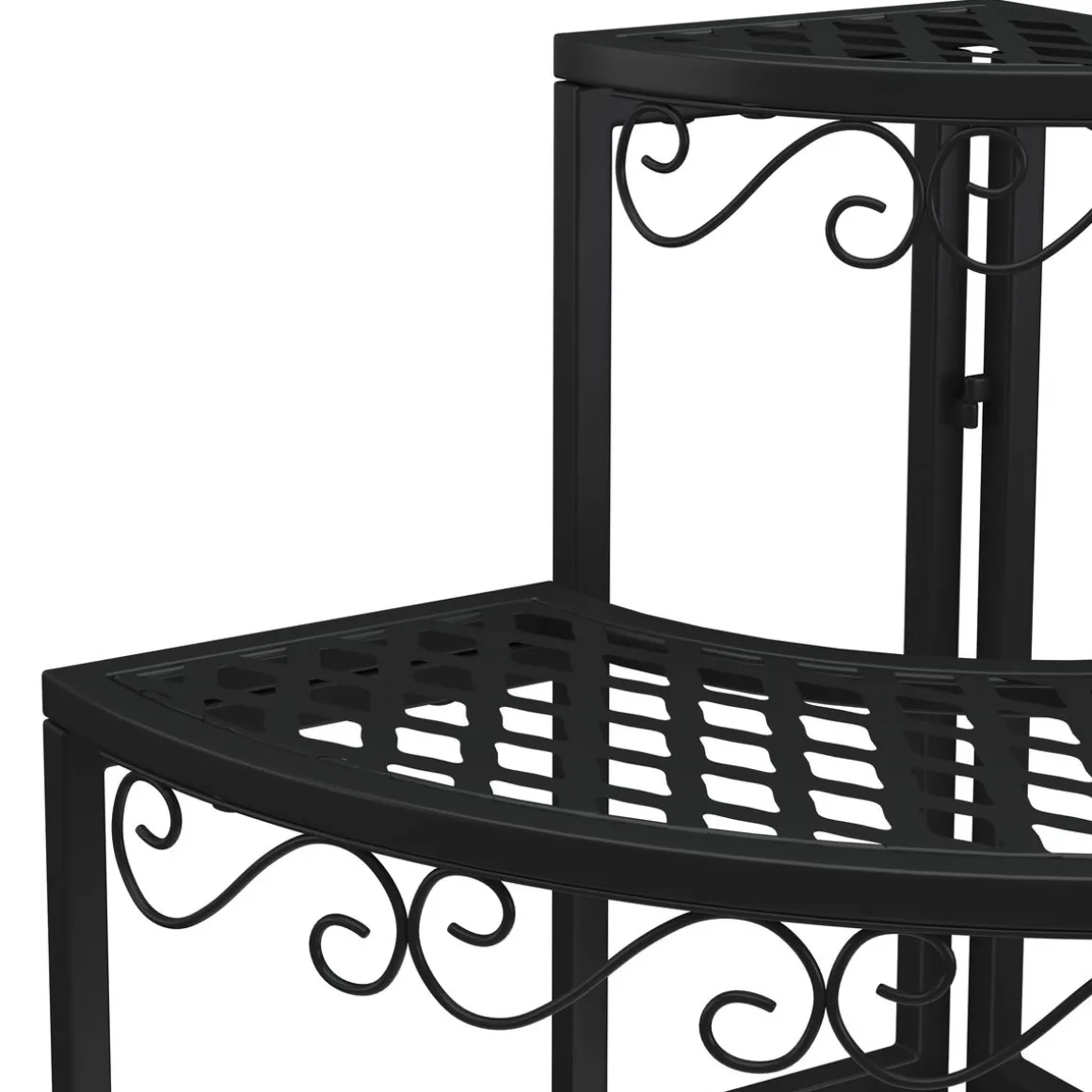 Pflanzenregal 87 x 60 x 60 cm schwarz