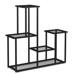 Pflanzenregal 91 x 25 x 83 cm schwarz