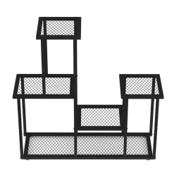 Pflanzenregal 91 x 25 x 83 cm schwarz