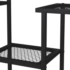Pflanzenregal 91 x 25 x 83 cm schwarz