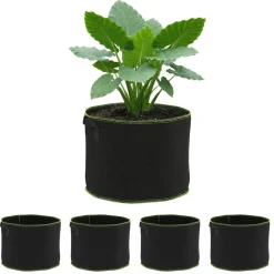 Pflanzsack mit Tragegriffen 5er Set 37L