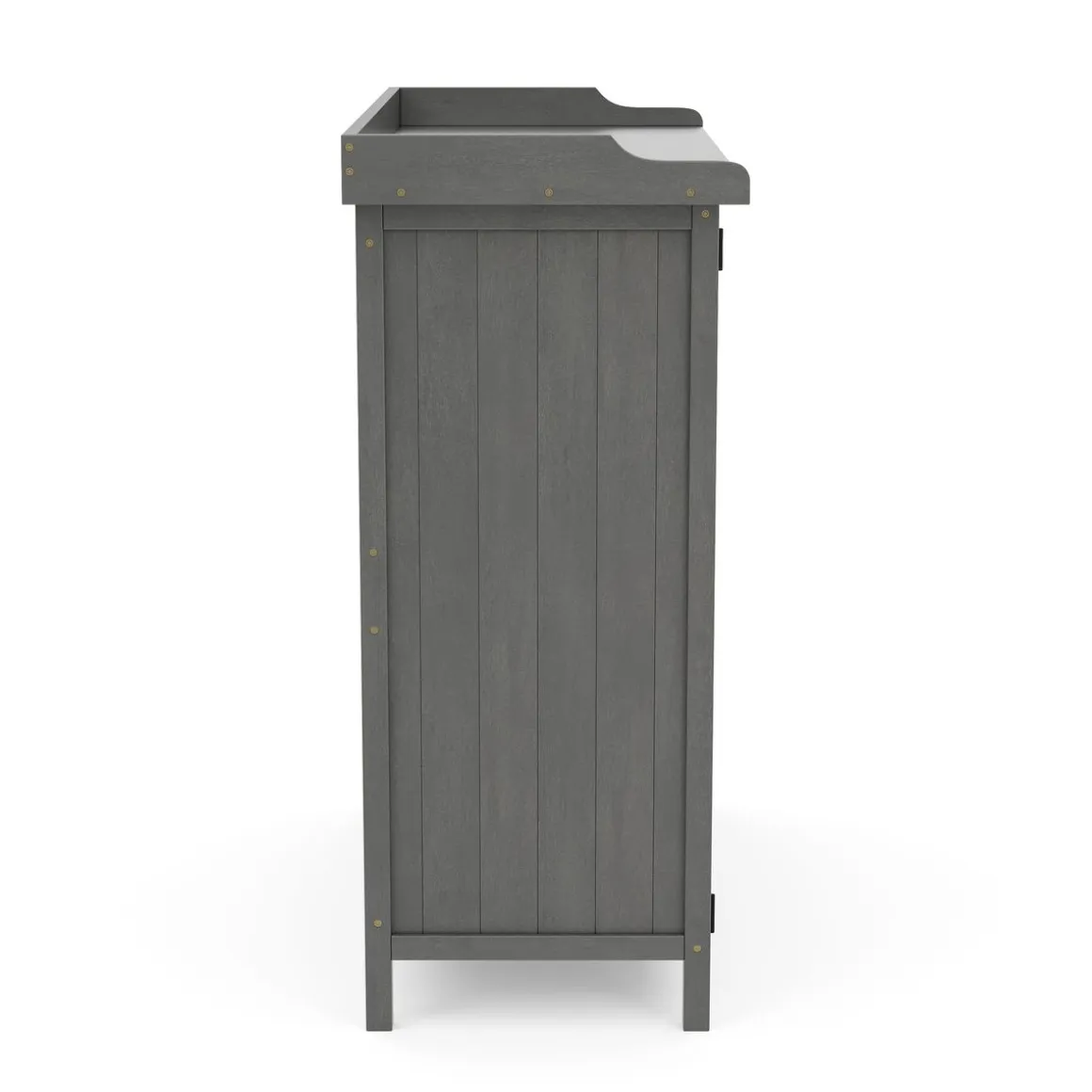 Pflanztisch mit Unterschrank Holz 92 x 96 cm grau