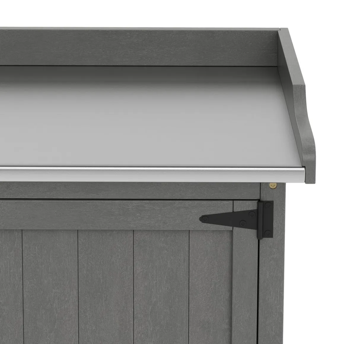 Pflanztisch mit Unterschrank Holz 92 x 96 cm grau