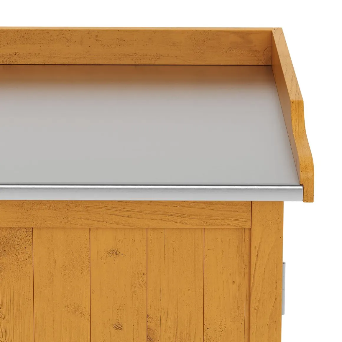 Pflanztisch mit Unterschrank Holz 98 x 95 cm natur