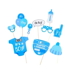 Photobooth Set I'ts a Boy 10-teilig blau