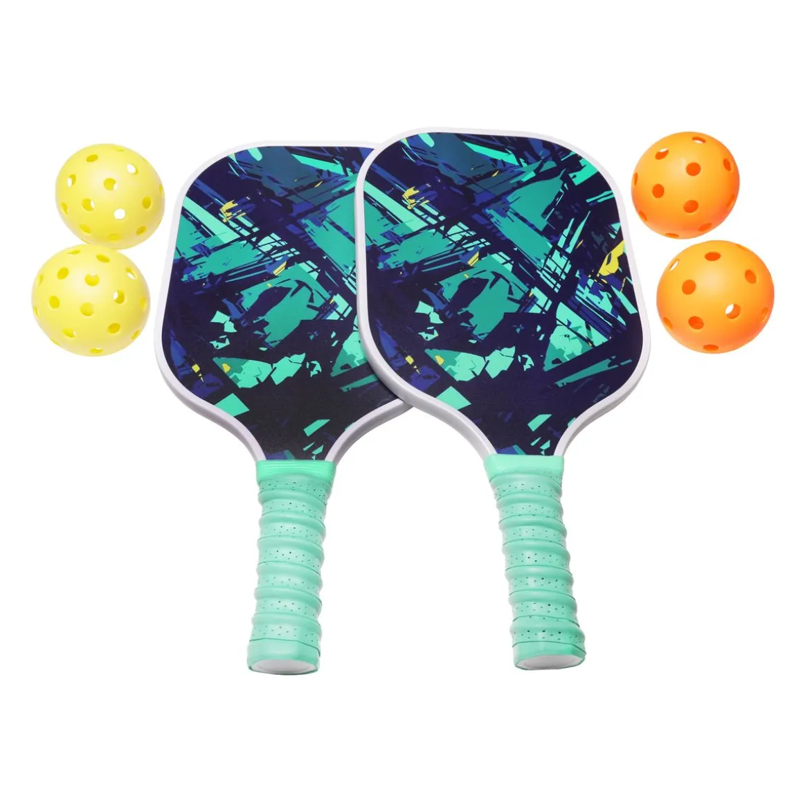 Pickleball Spielset 7-teilig blau/türkis