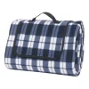 Picknickdecke Fleece 200 x 150 cm blau/weiss