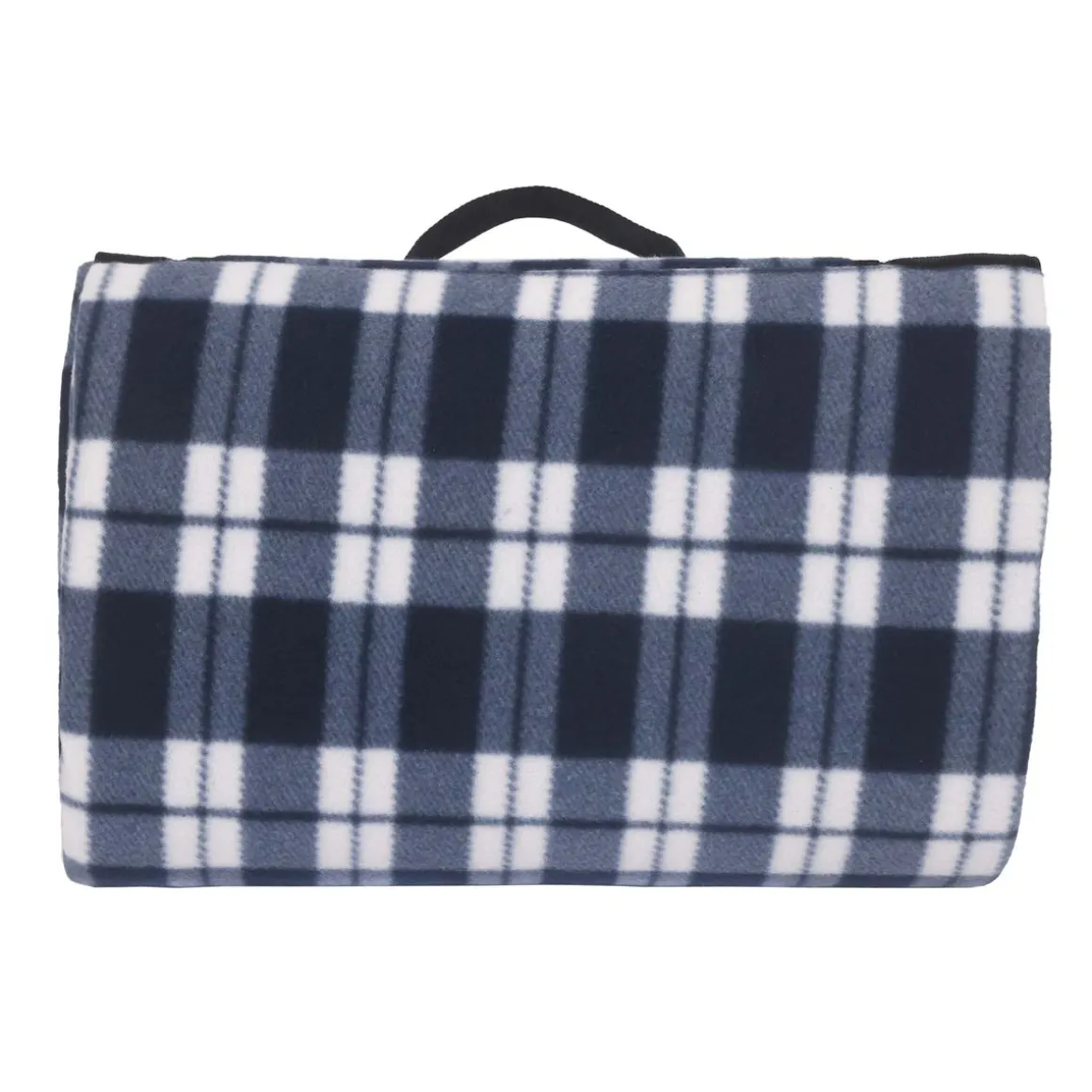 Picknickdecke Fleece 200 x 150 cm blau/weiss