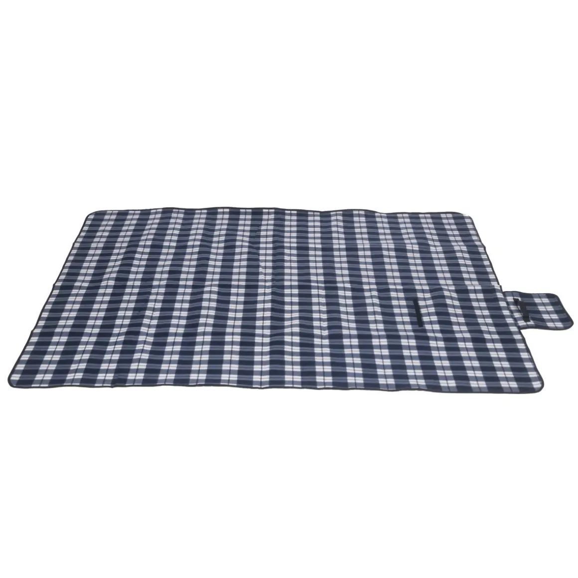 Picknickdecke Fleece 200 x 150 cm blau/weiss