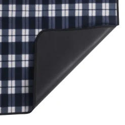 Picknickdecke Fleece 200 x 150 cm blau/weiss