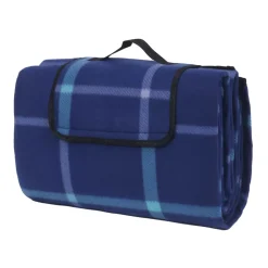 Picknickdecke Fleece 200 x 200 cm dunkelblau