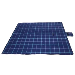 Picknickdecke Fleece 200 x 200 cm dunkelblau