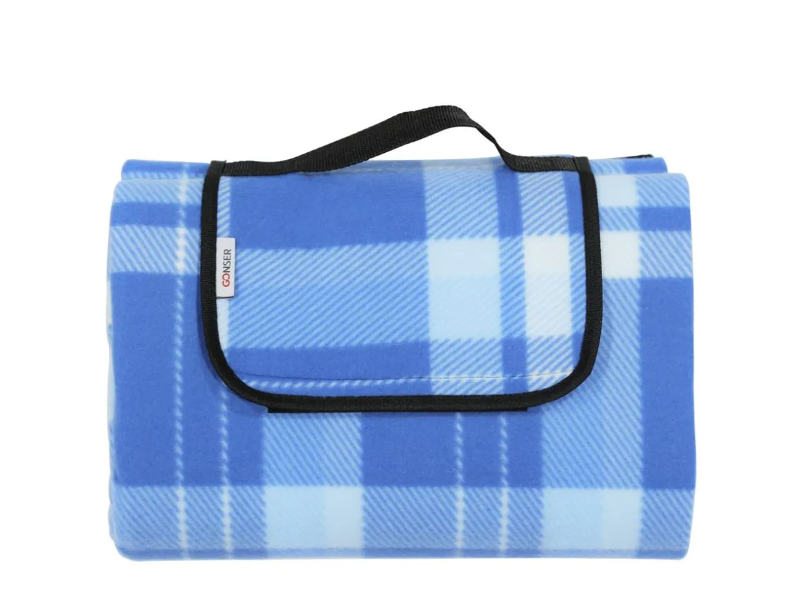 Picknickdecke 200 x 195 cm blau