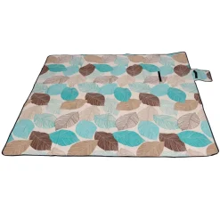 Picknickdecke 200 x 200 cm blau/braun