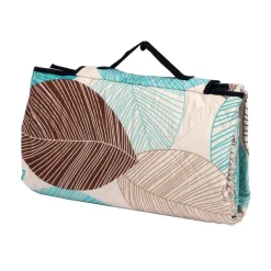 Picknickdecke 200 x 200 cm blau/braun