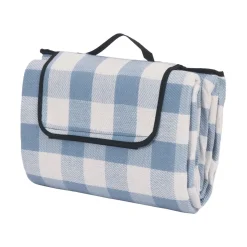Picknickdecke 200 x 150 cm blau/weiss