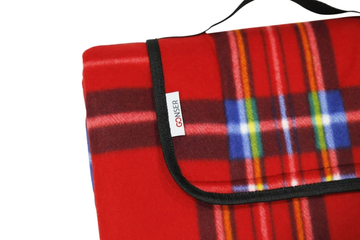 Picknickdecke 200 x 145 cm rot