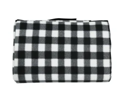 Picknickdecke 200 x 145 cm schwarz/weiss