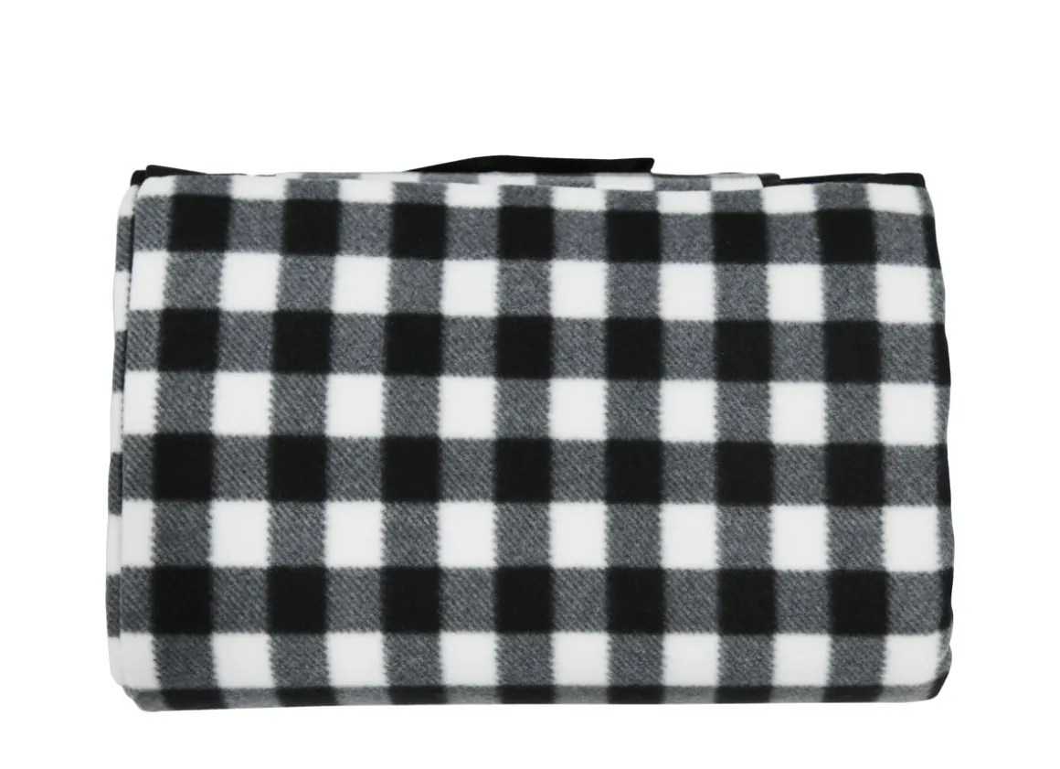 Picknickdecke 200 x 145 cm schwarz/weiss