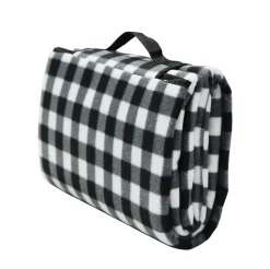 Picknickdecke 200 x 145 cm schwarz/weiss
