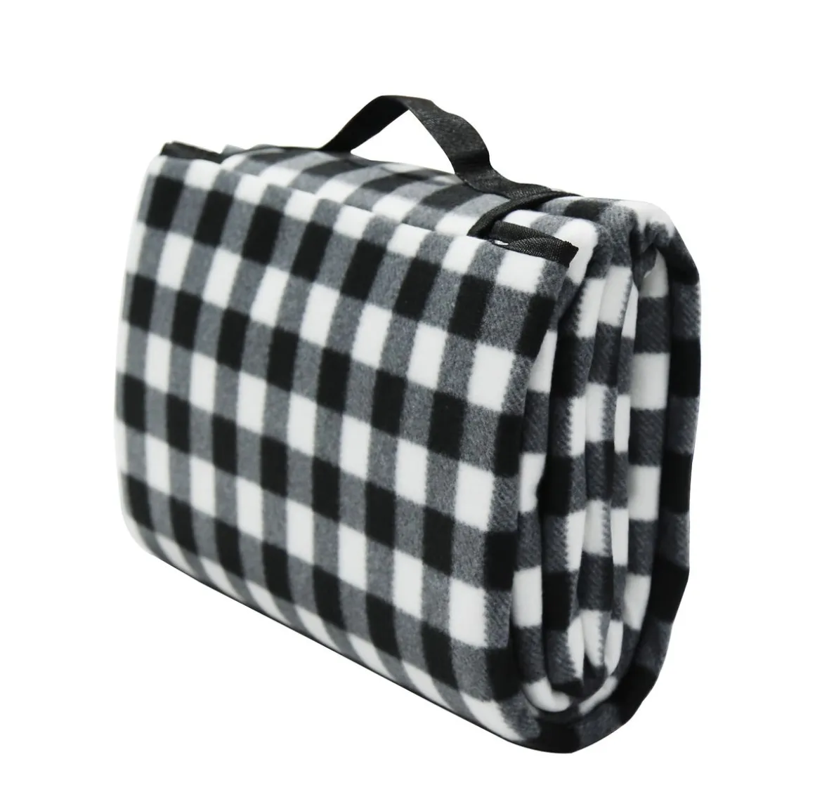 Picknickdecke 200 x 145 cm schwarz/weiss